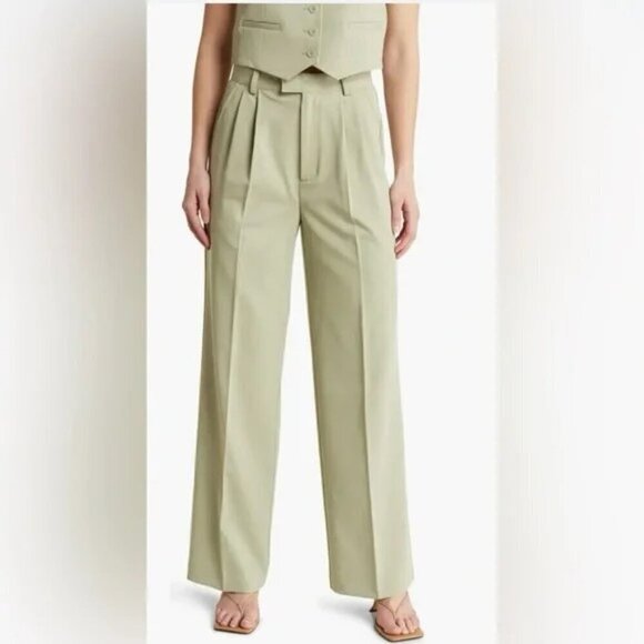 Elodie Pants - Elodie Pleated Pistachio Women's Pant Size XL SKU#B2454